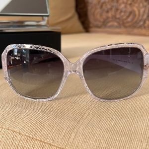 Dolce & Gabbana White Print Frame Sunglasses
